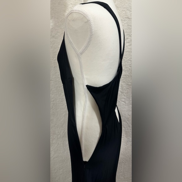 Ralph Lauren Collection black formal long gown open back floor length sleeveless - Picture 9 of 15